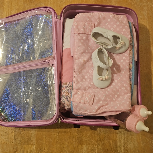 Vintage Y2K Rolling Backpack/ Travel Butterfly Flowers extendable handles wheels - Picture 2 of 10